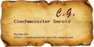 Czechmeiszter Gerold névjegykártya